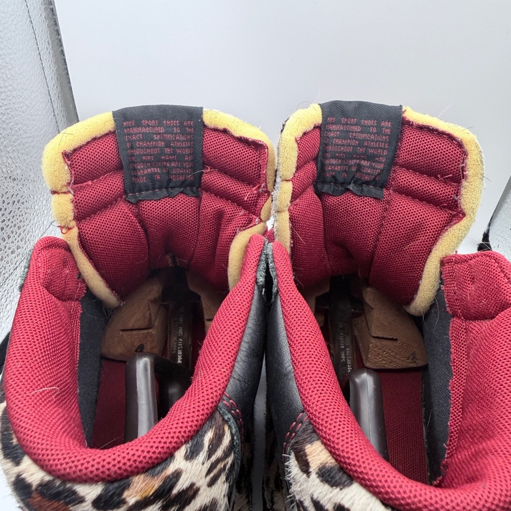 Champion Black High-Top Sneakers with Leopard Swoosh and Red Laces size: 9.5 - Picture 7 of 8